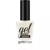 bellaoggi Gel Effect Keratin Nail Polish lak za nohte odtenek Milky White 10 ml
