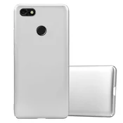 Cadorabo Cadorabo Case, združljiv s Huawei v kovinskem srebru - trdi zaščitni pokrov v kovinskem videzu pred praskami in udarci, (20569159)