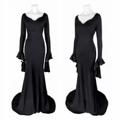 Korbi Obleka za odrasle, Morticia Addams, kostum za noč čarovnic, velikost L/XL
