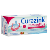 Curazink Immunplus pastile z okusom jagode s sladili, 20 pastile