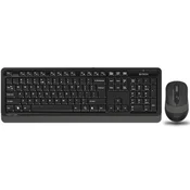 A4-FG1010 A4Tech Fstyler Bezicna tastatura YU-LAYOUT + bezicni mis USB, Grey