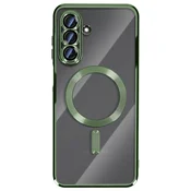AVIZAR Ohišje za Galaxy A17, združljivo z MagSafe, s kromiranim robom, Zelena, (5000189245)