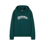 Tommy Jeans Majica ESS smaragd / bela