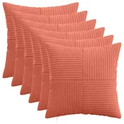 vidaXL Prevleka za blazino 6 pcs ALMELO Rdeče oranžna 35 x 35 cm