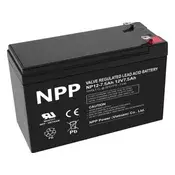 NPP NP12V-7.5Ah, AGM Baterija za UPS C20=7.5AH, T1, 151x65x94x100