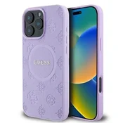 slomart Etui Guess Saffiano Peony Classic Logo MagSafe za iPhone 16 Pro Max - vijolično