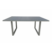 Vrtna miza z stekleno ploščo Mailand iz aluminija - barva: sivi aluminij, dolžina: 1400 mm, širina: 800 mm, 590 mm