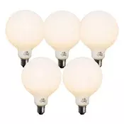 Komplet 5 E27 zatemnitvenih LED žarnic Opal G125 5W 450 lm 2700K