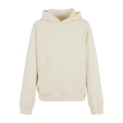 Terry cream hoodie for girls