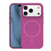 Mat Liquid silikonski ovitek z MagSafe za iPhone 17 Pro - fuksija