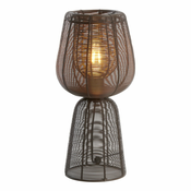 Tamno smeda stolna lampa (visina 42 cm) Aboso – Light & Living