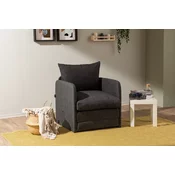 Atelier del Sofa Fotelja na rasklapanje Saga Single, 68 x 70 x 66 cm, Tamnosiva
