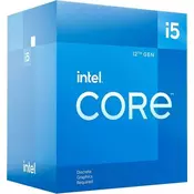 CPU 1700 INTEL Core i5 12400F 6 cores 2.5GHz (4.4GHz) BOX