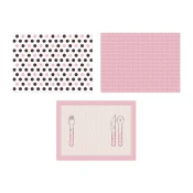 PartyDeco Roza papirnati pogrinjki 40 x 30 cm 6 kos
