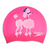 Speedo SLOGAN PRT CAP JU, otroška plavalna kapa, roza 8083861