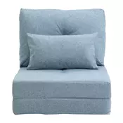 Homestar Tlačni stol Nastavljiv 2-v-1 Zložljiva zofa postelja 60x80x56 cm Modra