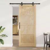 vidaXL Drsna vrata ORKDAL Naravna 86 x 211 cm Trdna borovina