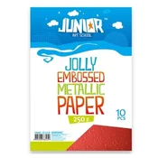 Junior jolly embossed metallic paper papir met. relj. a4 250g10k - odaberite nijansu crvena ( 136205 )