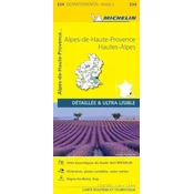 Alpes-de-Haute-Provence, Hautes-Alpes - Michelin Local Map 334