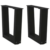 Noge za klub stolic V-oblika 2 kom Crne 40 x (30-31,3) cm Celik