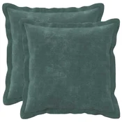 vidaXL Blazina z blazino HOUTEN 2 kos Morsko modra Mikrofibra