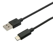 C-Tech Kabel USB 2.0 AM do Type-C (AM/CM), 2 m, črn