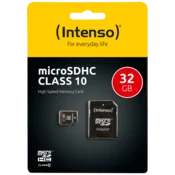 INTENSO spominska kartica micro SDHC 32GB class10 20MB/s + SD adapter (3413480)