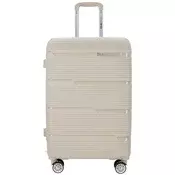 Kovček TRAVEL AND MORE Unbreakable - zlati, srednji, trdi, 64 l