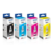 Komplet kartuš Epson T6641-4 bk,c,y,m steklenička original
