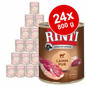 Varčno pakiranje Rinti Sensible Pur 24 x 800 g - Čista jagnjetina