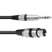 Omnitronic Omnitronic 30225180 XLR adapterski kabel [1x XLR vtičnica 3-polna - 1x klinken vtič 6.3 mm (stereo)] 0.90 m črna, (20428035)