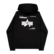 ALPHA INDUSTRIES LABEL DUKS ZIP BACK PRINT BLACK