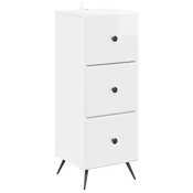 Vidaxl Predalna omara Bela visok sijaj 33 x 34,5 x 90 cm