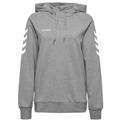 Hummel Sportska sweater majica, bijela / siva