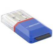Esperanza Micro SD USB čitalnik kartic, moder (EA134B)