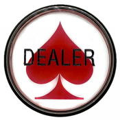 Dealer Button Spade akril