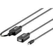 Renkforce Renkforce USB kabel USB 2.0 USB-C® vtič\, USB-A vtičnica 7.50 m črna pozlačeni konektorji RF-4752800, (20415748)