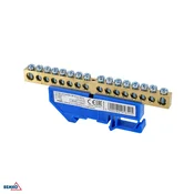 Schelinger svorkovnica na DIN letev 35 mm 125 A 500 V, 1 modul, modra BM-A18-TBI-8X12-16P-NI