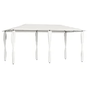 Vidaxl Paviljon s pokritimi stebri 2,98x5,3x2,59 m krem 160 g/m2