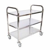 Wiltec Inox servirni voziček 3 police 150kg – kuhinjski voziček