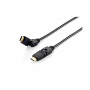 EQUIP HighSpeed HDMI kabel with Ethernet, black 2,0m, swivel, black -