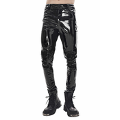 Moške hlače DEVIL FASHION - Edgerunner Cyberpunk Faux Leather Skinny - PT127
