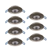 Eglo 300195 - Komplet 7x LED vgradnih stropnih svetilk GEDREZ LED/4,9W/230V, O 9 cm, krom