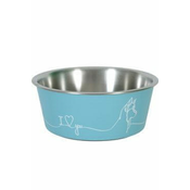 Zolux Pasja skleda iz nerjavečega jekla LOVE DOG 400ml modra