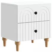 vidaXL vidaXL Nočna omarica s predalom Bela 43 x 34,5 x 48 cm Inženirski les, (5000298648)