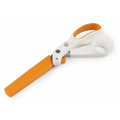Fiskars šiviljske škarje za debele tkanine dolžine 21 cm - belo oranžne