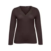Vero Moda Curve Majica VMRosa temno rjava