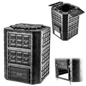 KADAX Velik modularni vrtni kompostnik, odporen na zmrzal, kapaciteta 950 l