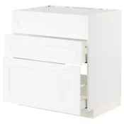 METOD / MAXIMERA Pod.element sudop. i 3front/2fioke, bela Enköping/bela im. drveta, 80x60 cm