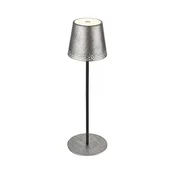 Brilo - KIKI LED punjiva dodirna stona lampa, LED/2,6W/5V, IP44, 2600 mAh, srebrna